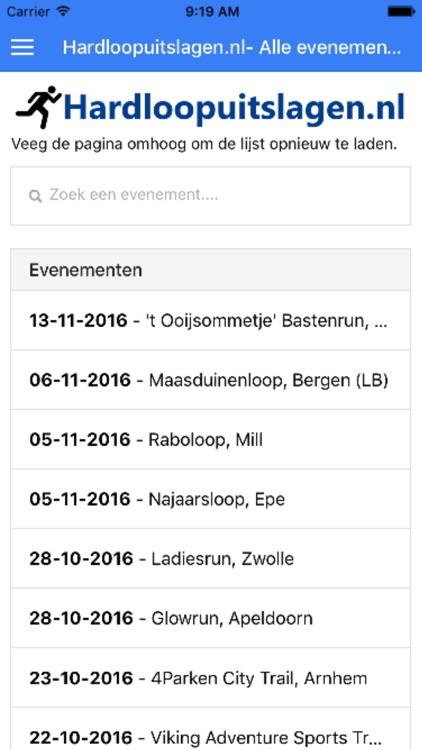 Hardloopuitslagen.nl