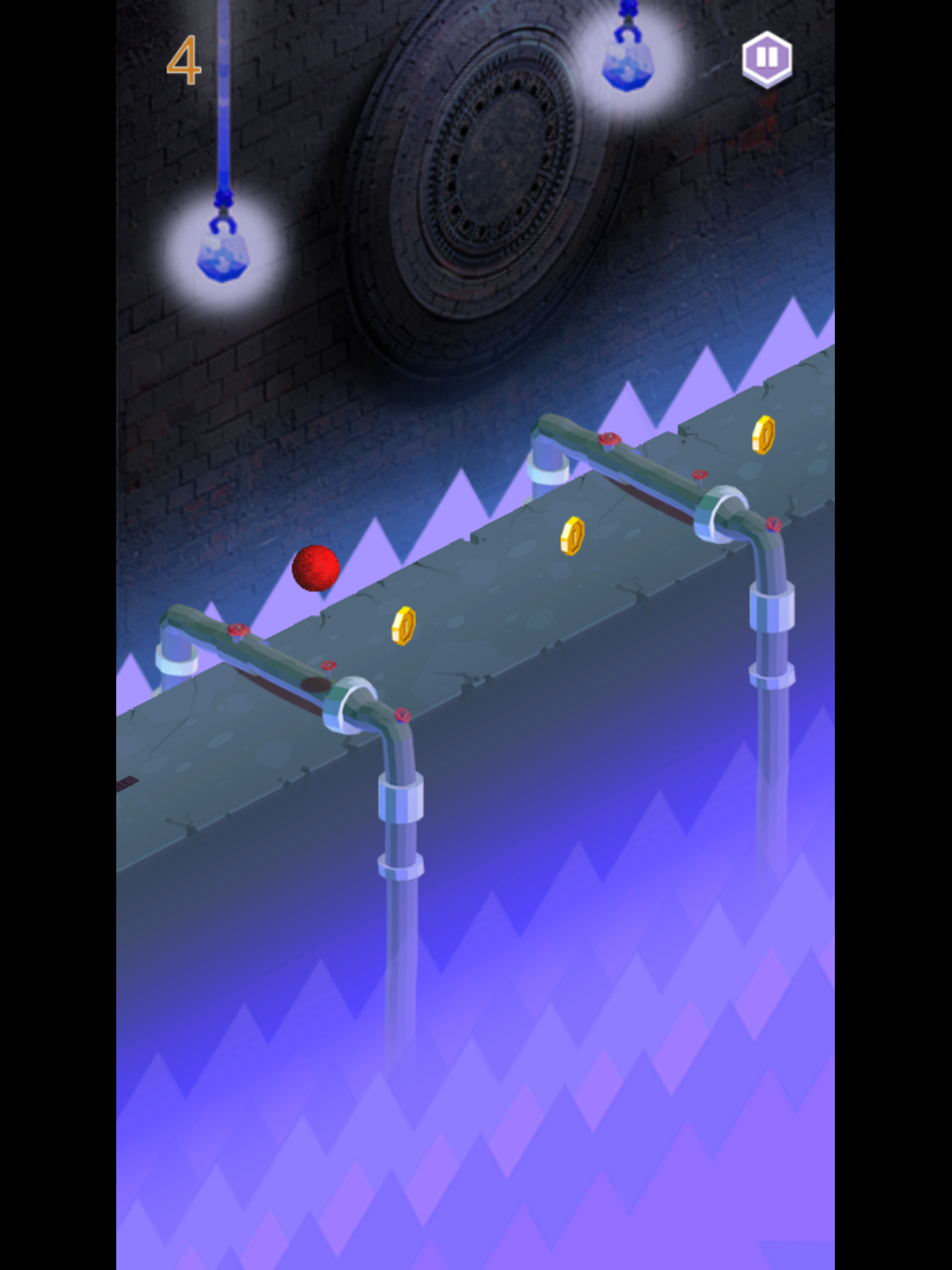 Marble stones dodge & rolling danger route legend