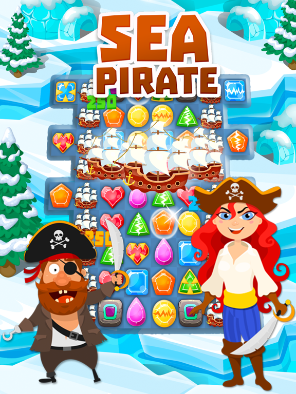 Sea Pirate: Match-3 iPad screenshot