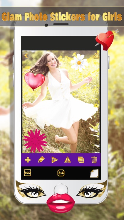 Glam Photo Stickers for Girls–Sticker Image Editor