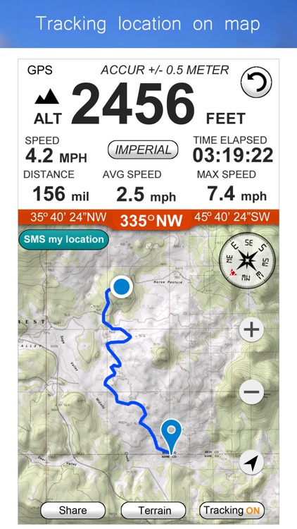 Altimeter GPS Hike Tracker