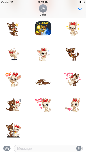 Chihuahua Couple Dog Sticker(圖3)-速報App