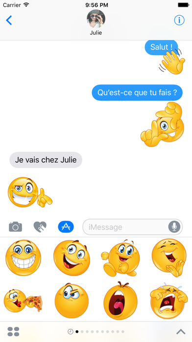 Screenshot #1 pour Emojis drôles pour iMessage