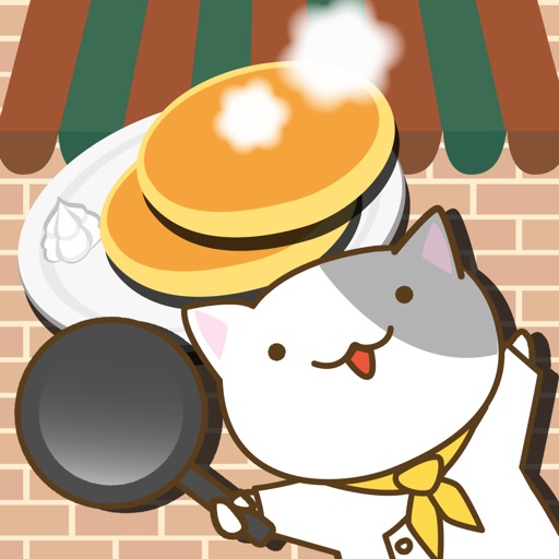 Pancake shop of cat icon