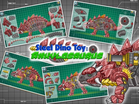 機械組み立て/組み立てるアンキロサウルス：恐竜玩具――ペア知育パズルの小さいゲームのおすすめ画像5