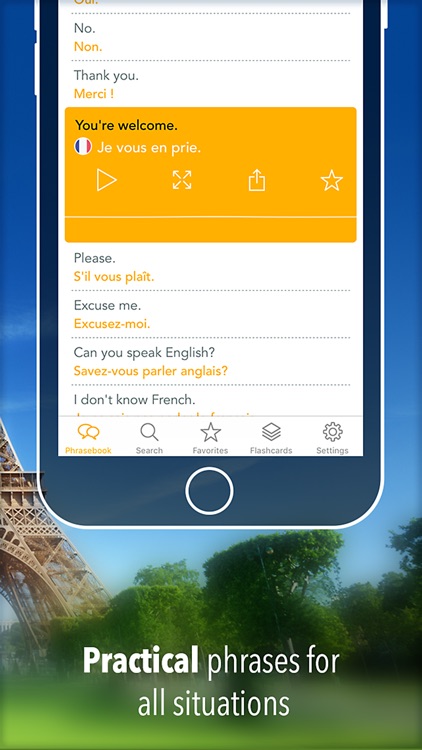 I Speak French : Offline phrasebook for travel and language learning!