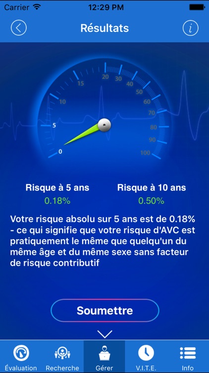 Riskomètre de l'AVC Lite