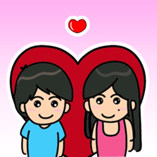 Young Couple in Love Stickers icon