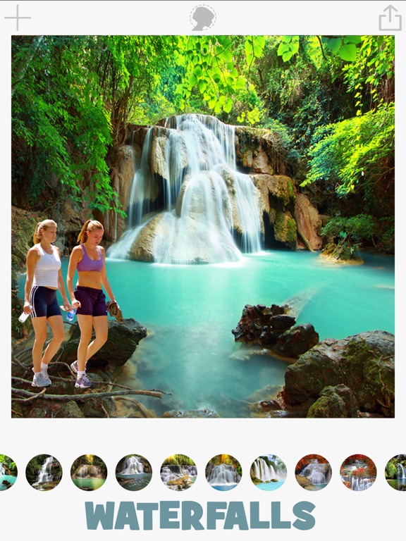 Waterfall photo frames with cut and paste montage screenshot 3