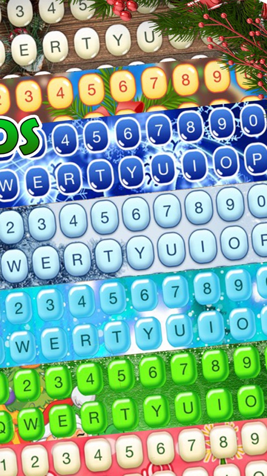 #2. Christmas Keyboards – Beautiful Keyboard Design.s (iOS) 由: Milica Vuksanovic