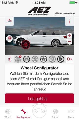 AEZ Wheels Configurator screenshot 2