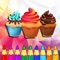 Cake Cookie Pop Coloring Book for Kids