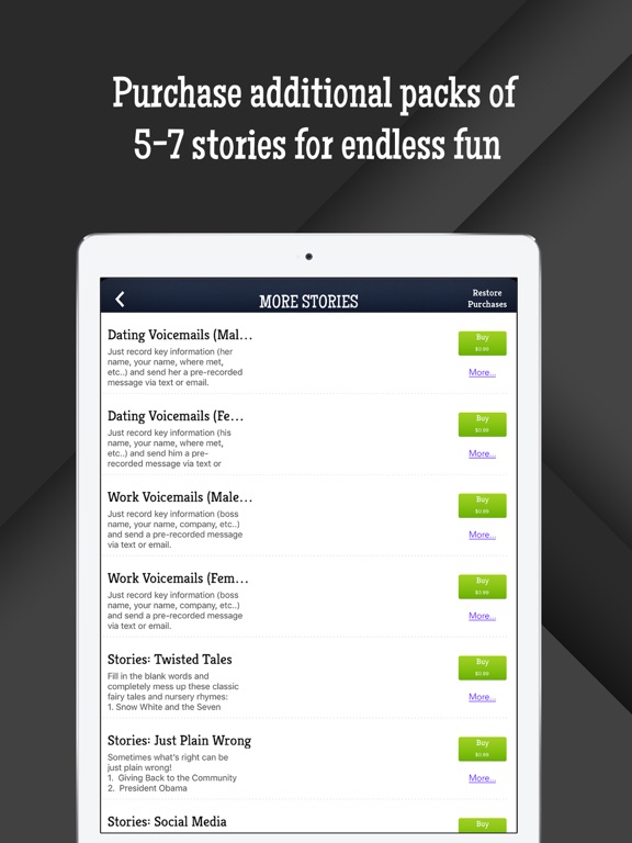 What the BLANK?! Audio Ad Libs iPad screenshot 5 - Entertainment app