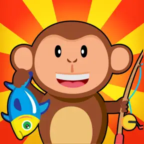 猿の釣り - キャッチ ボールを子供たちのため、大きな魚ゲームを狩り icon