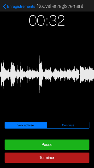 Screenshot #1 pour Dictaphone enregistreur vocal