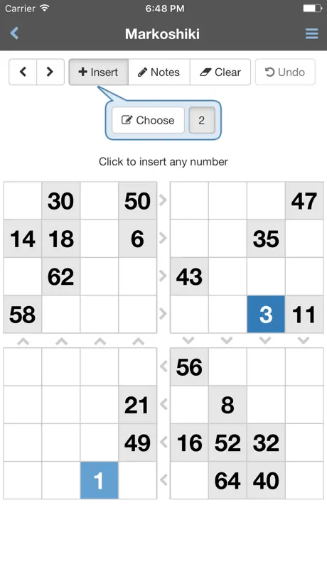 Markoshiki – a logic puzzle game