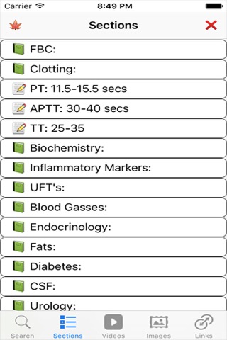 Medical Lab Values screenshot 3