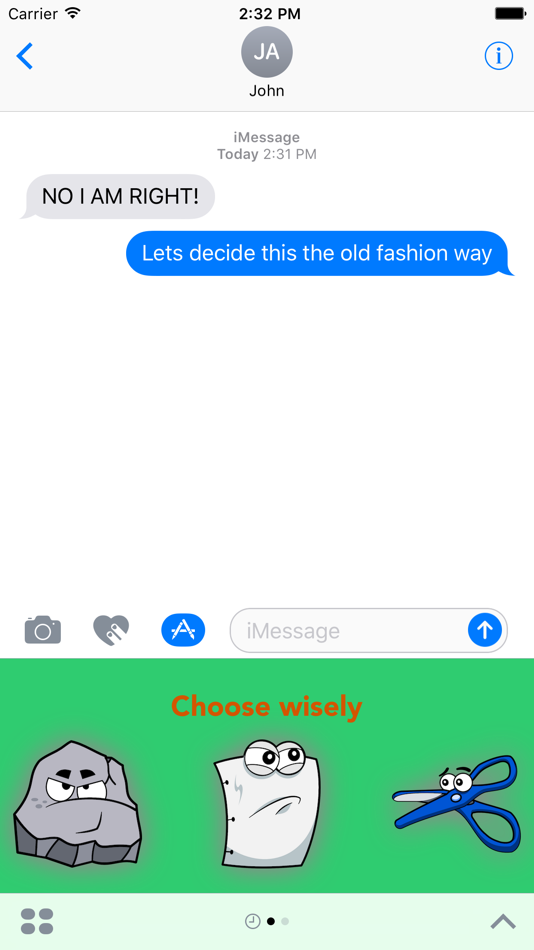 #3. Rock Paper Scissors iMessages (iOS) 由: Michael Wildermuth