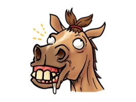 What better way to say anything than with crazy horse stickers