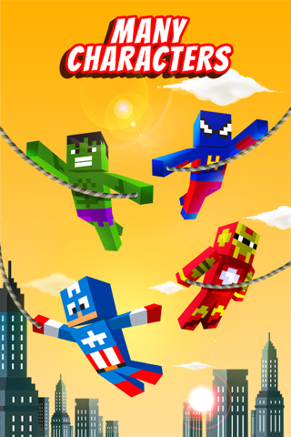 Superhero Swing - Pocket Edition Rope n Fly Game screenshot 2