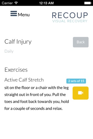 Recoup Recovery and Training screenshot 2