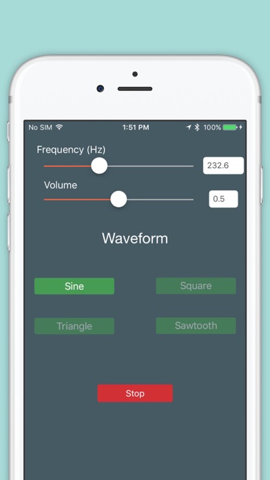 Screenshot #2 pour Physics Toolbox Tone Generator