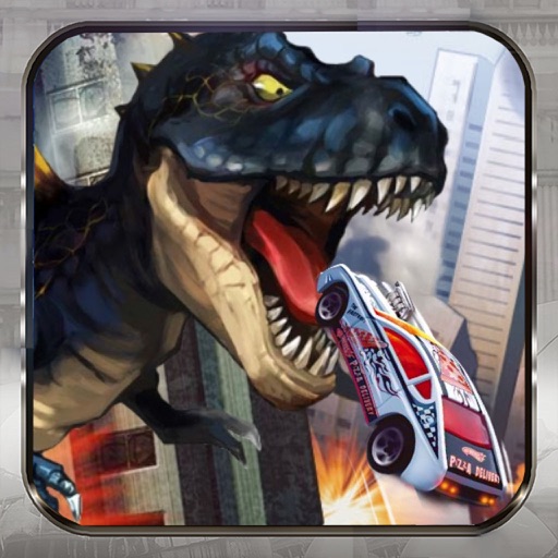 Dinosaur Attack:Car Racing iOS App