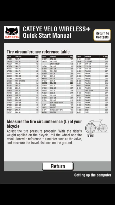 CatEye VELO Wireless+ Computer Quick Start