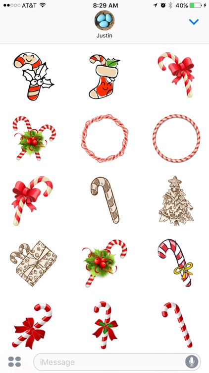 Candy Cane Stickers