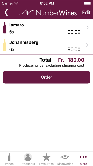 NumberWines Screenshot