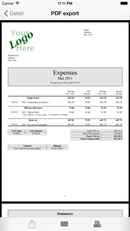 iExpenses Pro, manage all your reimbursements