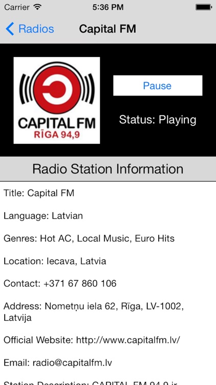 Latvia Radio Live Player (Latvian / Latvija / latviešu valoda) screenshot-4