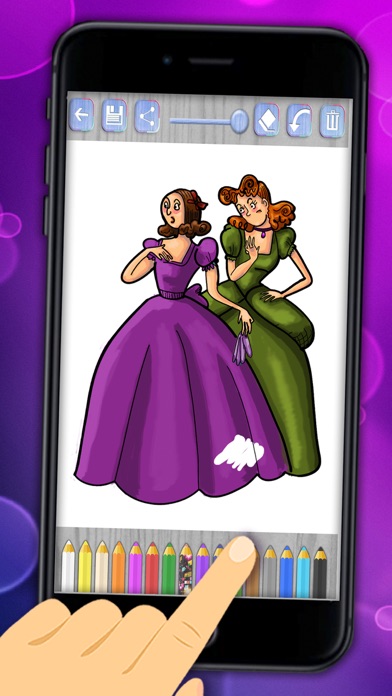 Screenshot #3 pour Peindre Cendrillon magique – dessins à colorier