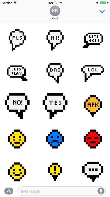 PIxel Bubble Stickers