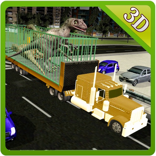 Angry Dinosaur Zoo Transport & Truck Drive games icon