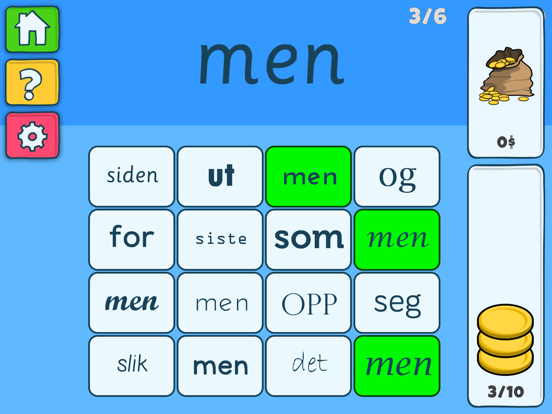 Screenshot #6 pour Høyfrekvente ord i rutenett