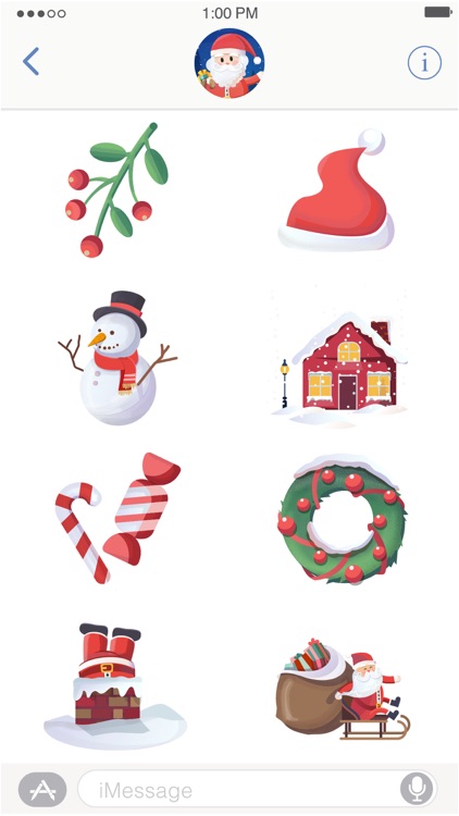 xmas sticker with santa, rudolph, merry christmas screenshot-4