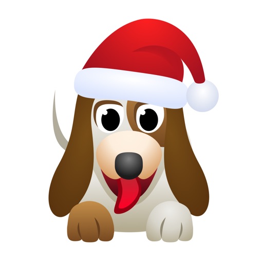 Dog Christmas stickers icon