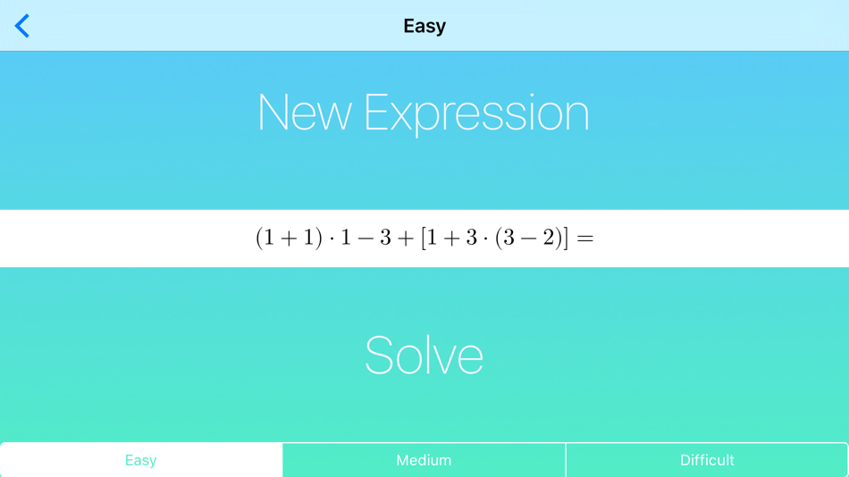 #1. Mathematical Expressions - Generator and Solver (iOS) By: Francesco Grassi