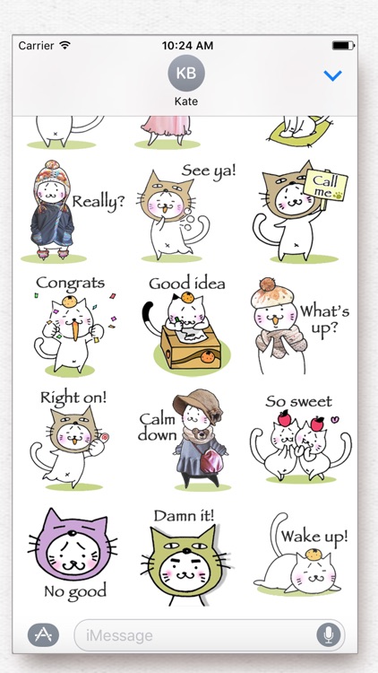 Kitty Cat Mayuneko Stickers Free screenshot-3