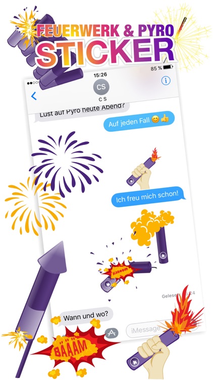 Feuerwerk, Pyro, Bengalos & Silvester Sticker