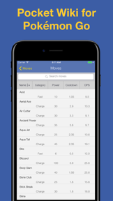 Pocket Wiki for Pokemon Go [Unofficial] screenshot
