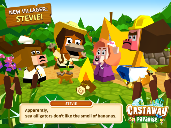 Castaway Paradise Town Builder iPad app afbeelding 4