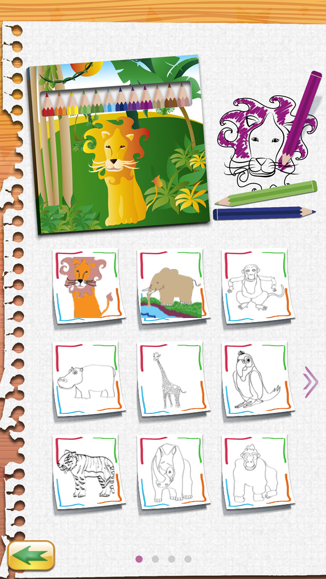 Screenshot #2 pour Dessiner et colorier:la jungle