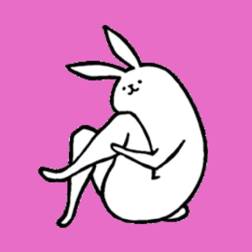 Weird long leg rabbit 2 - Stickers for iMessage icon