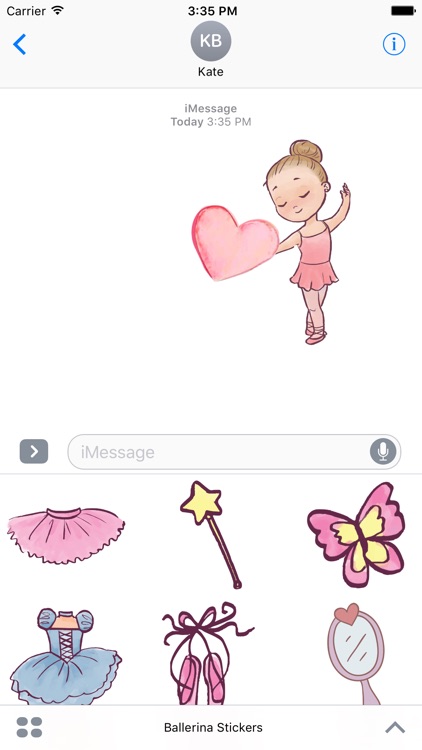 Cute Ballerina Stickers For iMessage
