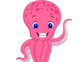 A cute octopus themed animated sticker pack for all your underwater ocean conversation