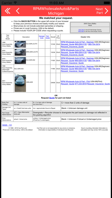 Screenshot #3 pour RPM Wholesale Auto & Parts - Michigan