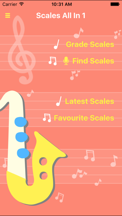 Screenshot #1 pour Saxophone Scales All In 1 (Grade1)