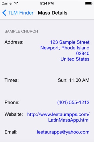 Traditional Latin Mass Finder screenshot 2